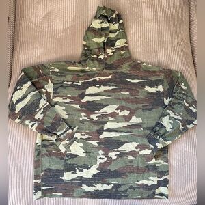 Acne Studios Camouflage Hooded Top - Green, Brown, Cream